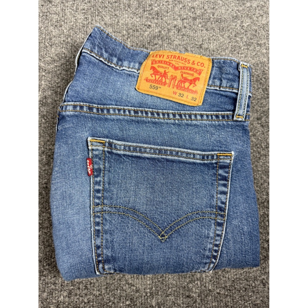 Levis 559 Relaxed Straight Jeans Mens 32x32 Blue Denim Medium Wash 00559-0624